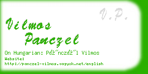 vilmos panczel business card